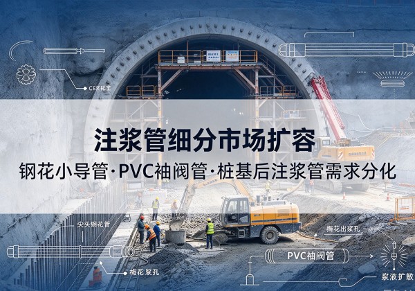 崇阳注浆管细分市场扩容，隧道钢花小导管、PVC 袖阀管、桩基后注浆管需求分化